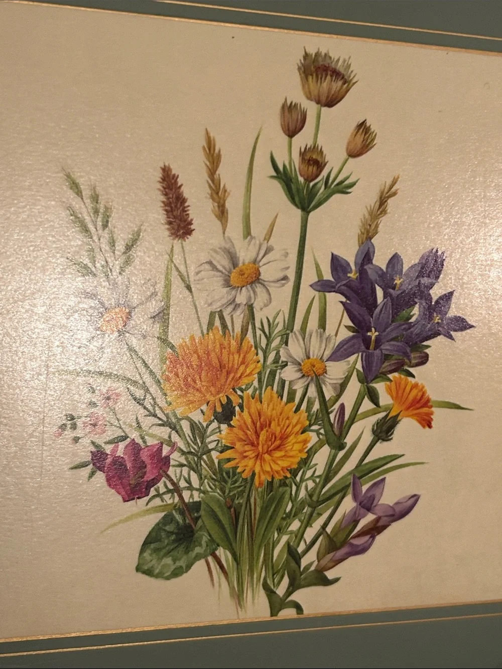 Vintage 1970’s Scully & Scully Made in England Metal Painted Tray